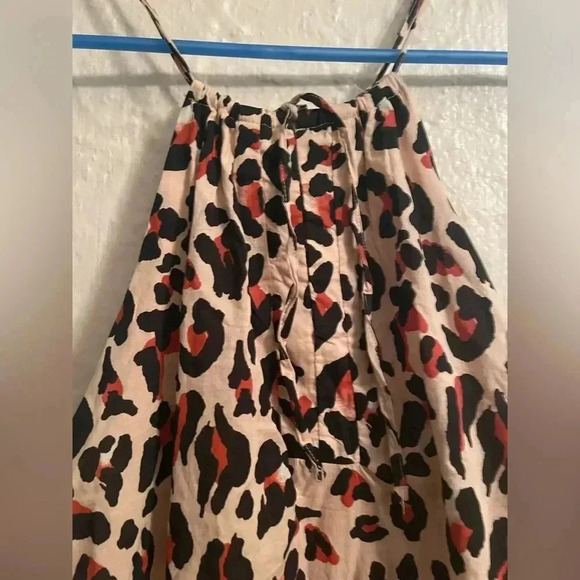 NWT Urban Outfitters Kendal Brown/Tan Cheetah Animal Print Tiered Romper; size L - Picture 3 of 8